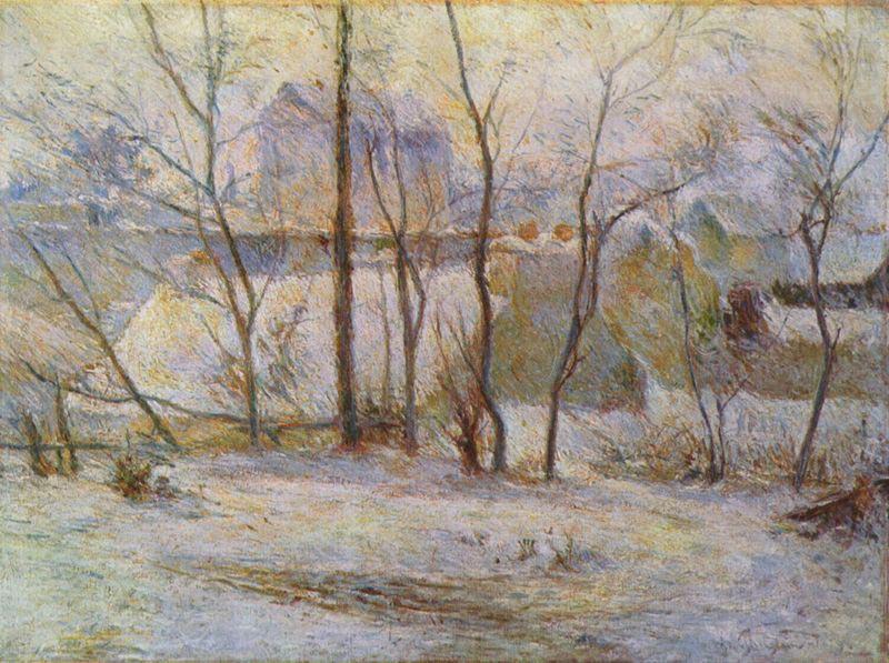 Garten im Schnee, Paul Gauguin